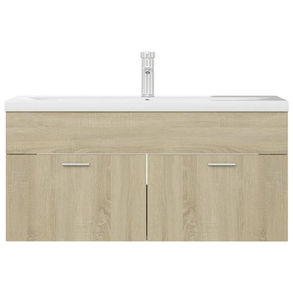 Mueble Con Lavabo Madera De Ingeniería Roble Sonoma_2