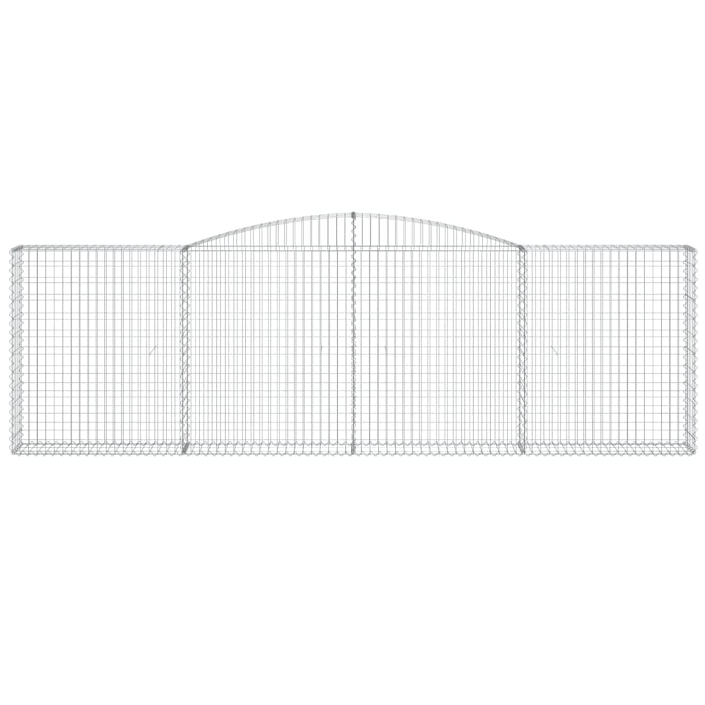 Cestas De Gaviones 4 Uds Forma De Arco Hierro 400x30x120/140 Cm_3