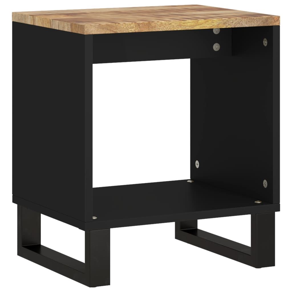 Mesa De Centro Madera Maciza Mango Y Contrachapada 40x31x46 Cm_3