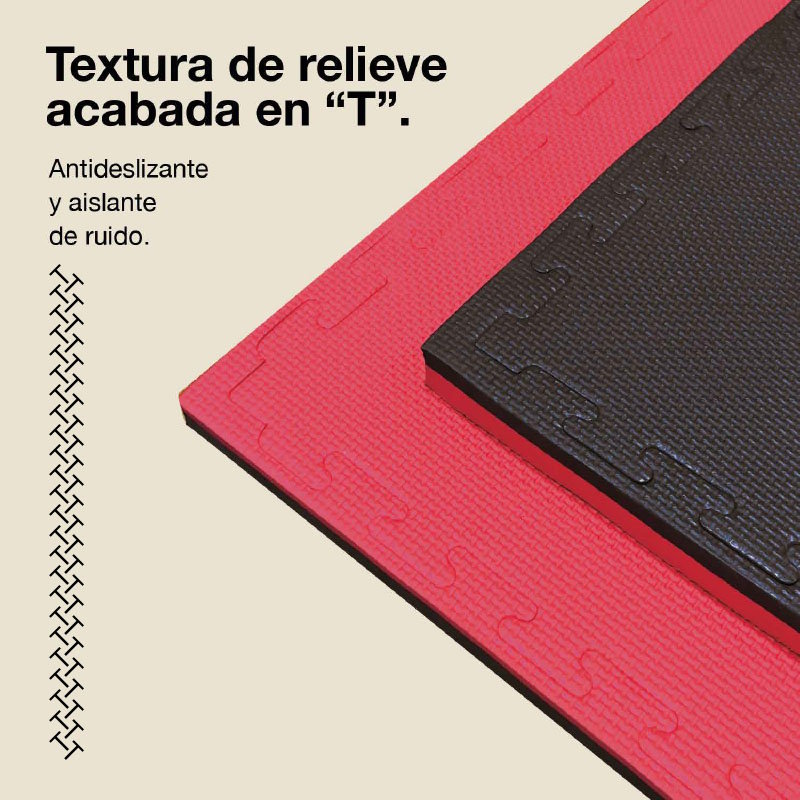Jowy Tatami Puzzle 2,5cm 100x100cm – Superficie T Azul/rojo_3