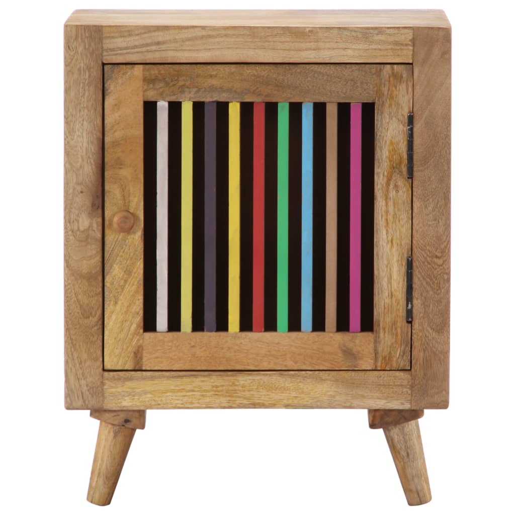 Mesita De Noche De Madera Maciza De Mango 40x30x50 Cm_0