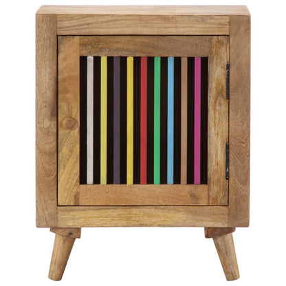 Mesita De Noche De Madera Maciza De Mango 40x30x50 Cm_0