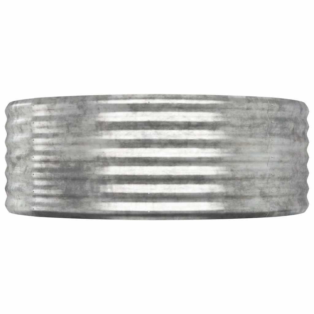 Jardinera Arriate Acero Galvanizado Gris 100x100x36 Cm_2