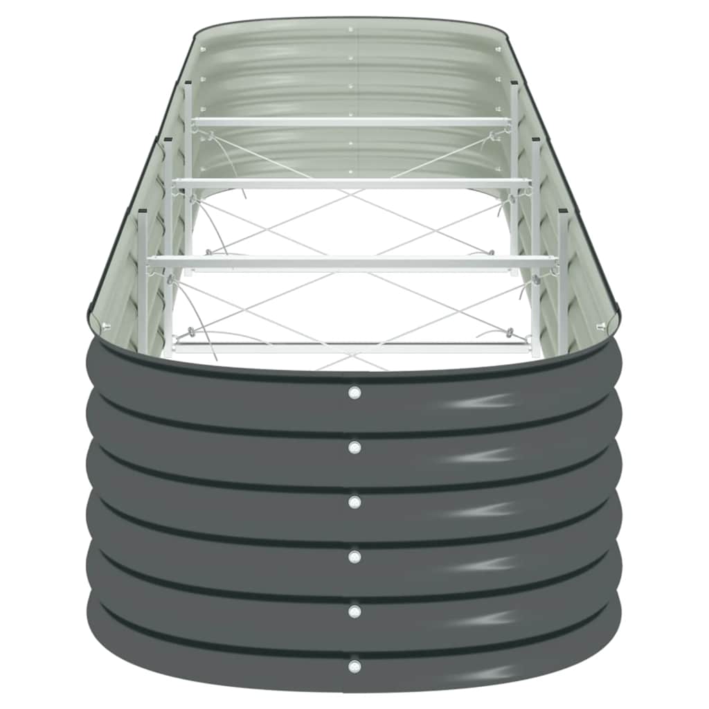 Arriate De Acero Galvanizado Gris 400x80x44 Cm_5