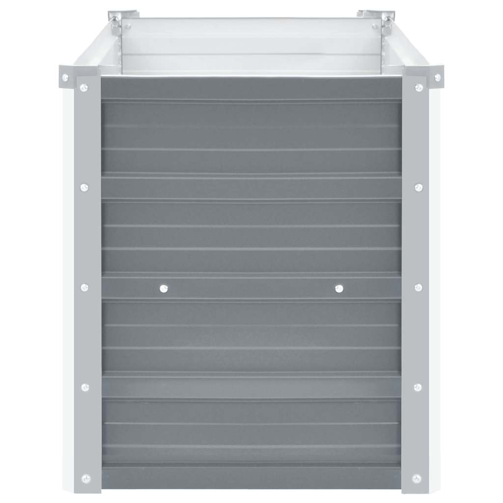 Arriate De Jardín De Acero Galvanizado Gris 100x40x45 Cm_3