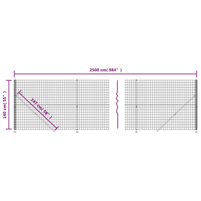 Cerca De Alambre Con Brida Gris Antracita 1,4x25 M / Vetonek_5