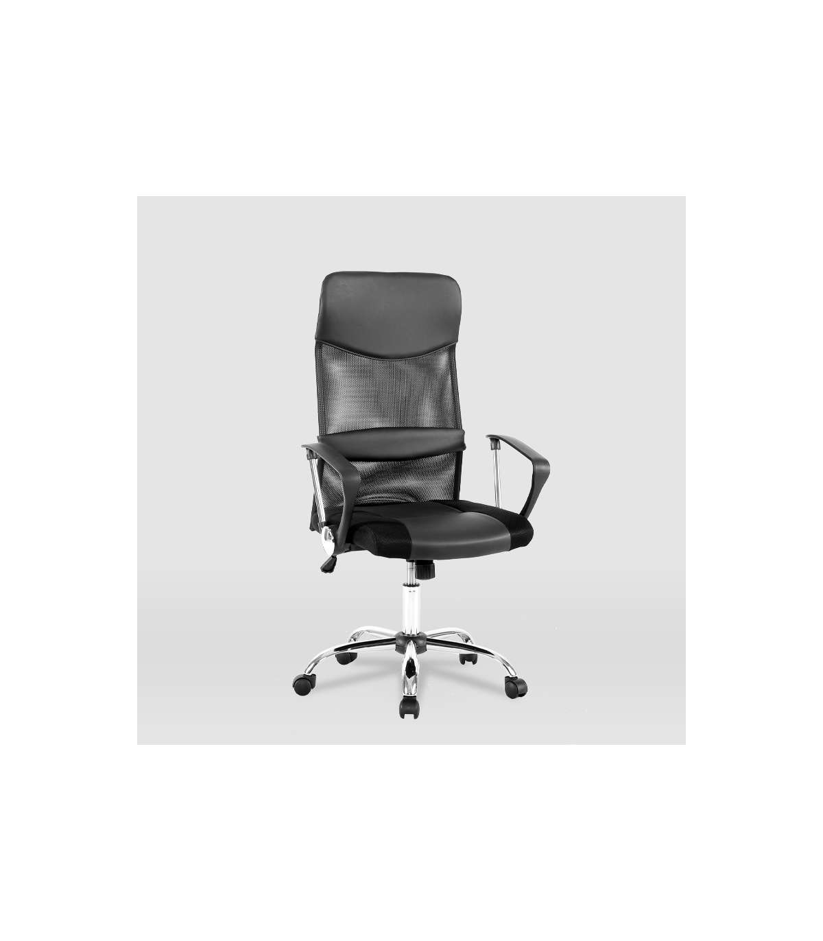 Silla De Oficina Dafne Acabado Negro. Alto: 112.5-122cm Ancho: 60cm Fondo: 49.5cm._1