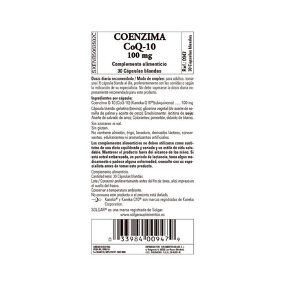Coenzima CoQ10, 30 cápsulas de 100mg (100mg)