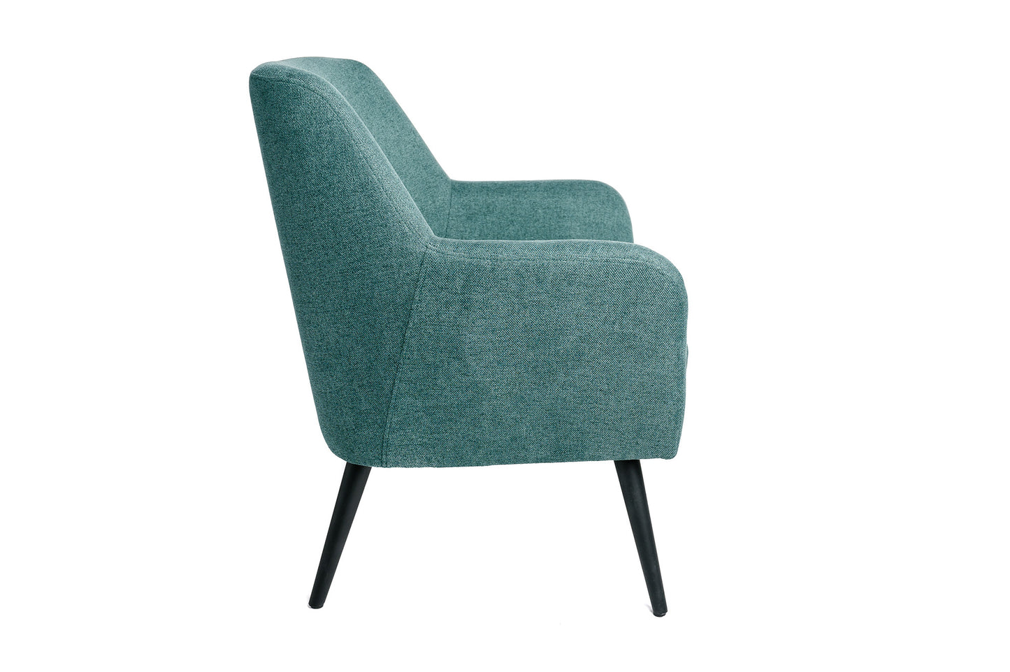 Sillón Lounge Oficina, Dormitorio, Salón Tela Verde Negro Pata De Madera Tropical 68x70x82cm- Muebles De Salón_2