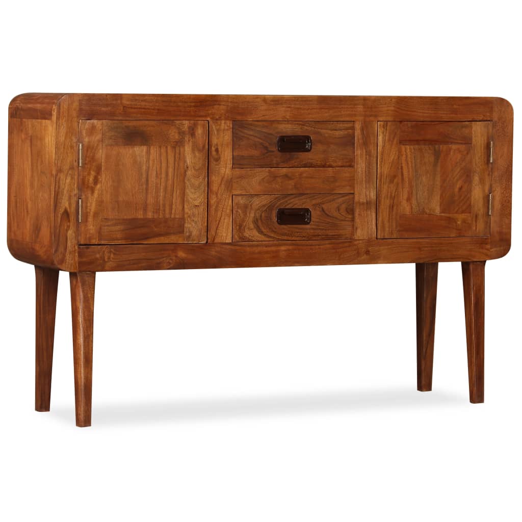 Aparador De Madera Maciza Acabado Miel 120x30x75 Cm_0