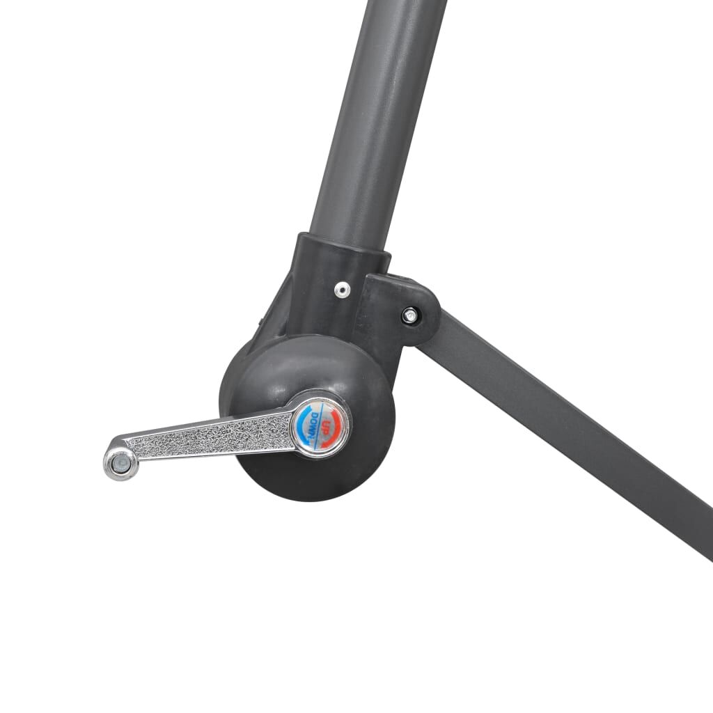 Vidaxl Sombrilla Colgante Con Palo De Aluminio Gris Antracita 3 M_4