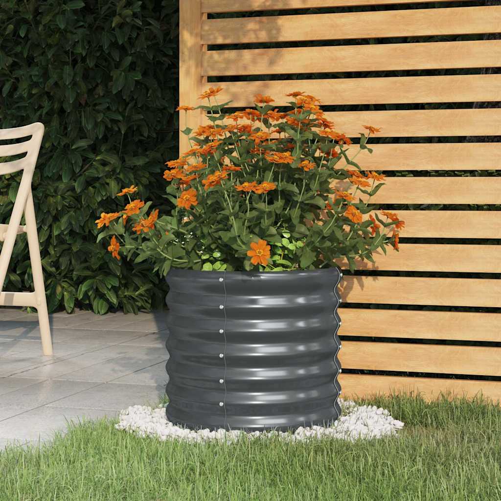 Jardinera Acero Galvanizado Antracita 40x40x36 Cm_1