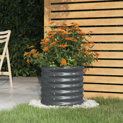 Jardinera Acero Galvanizado Antracita 40x40x36 Cm_1