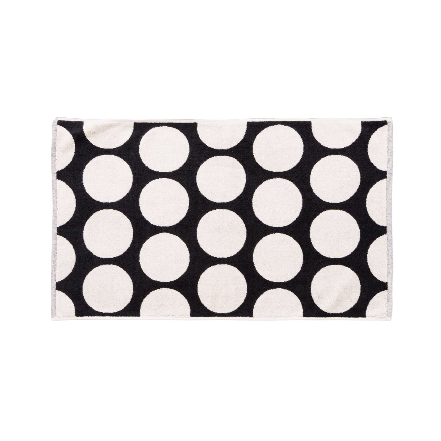 Alfombra De Baño 50x80cm 100% Algodon 1000gsm Topos Negros Benetton_0