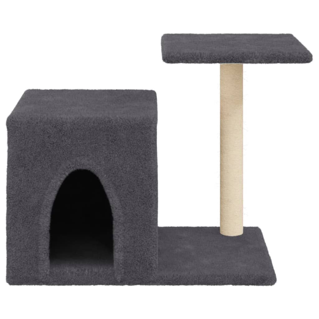 Vidaxl Rascador Para Gatos Con Postes De Sisal Gris Oscuro 50,5 Cm_3