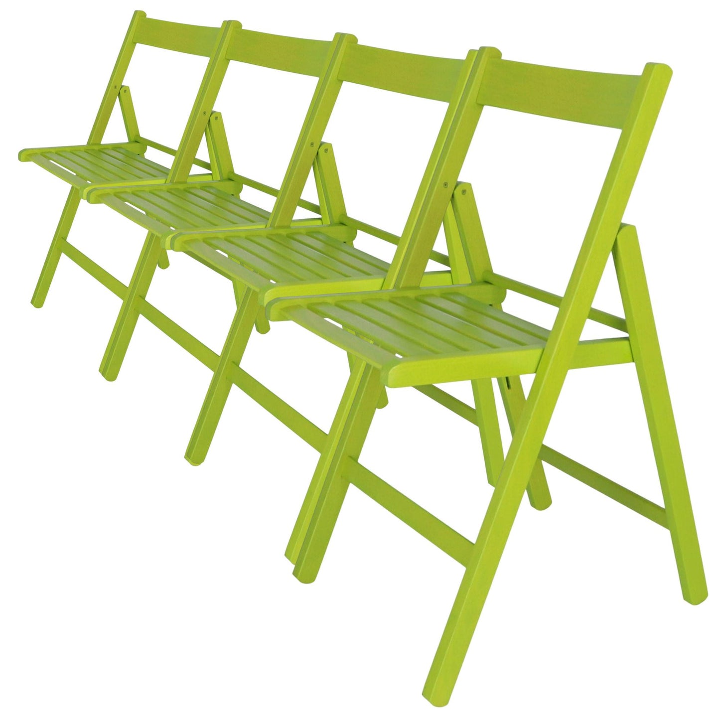 Well Home Mobiliario & Decoración - Pack 4 Sillas Bas En Madera De Haya, Acabado Verde_0