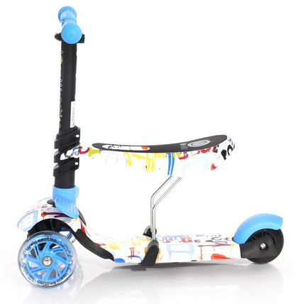 Patinete Infantil Con Asiento Smart Blue Tracery_2