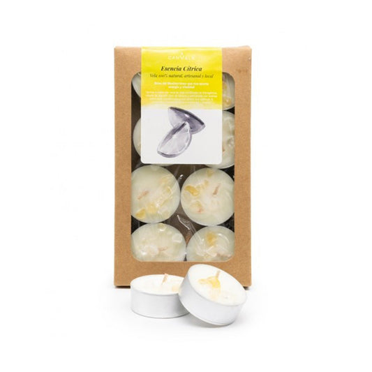 Vela de té perfumada Esencia Cítrica CanVela 8 uds