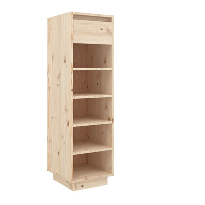 Armario Zapatero De Madera Maciza De Pino 30x34x105 Cm / Vetonek_1