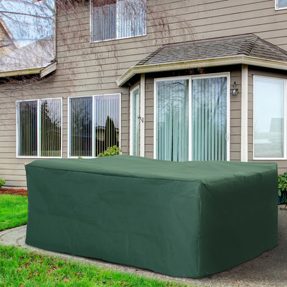 Outsunny Funda Para Muebles De Jardín Exterior Impermeable 222x155x67 Cm Verde_1
