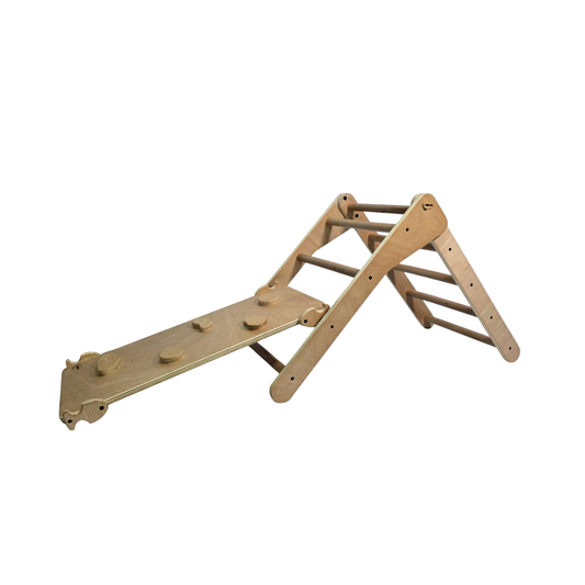 Triángulo Pikler + Rampa de escalada. Talla mediana. Encerado Ecológico_0