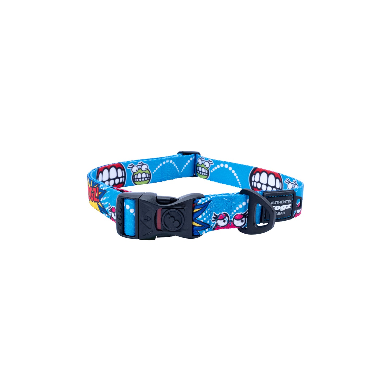 Collar Para Perro, Modelo Fusion De Rogz, Estampado Comic Azul. Talla S (8-14kg)_3