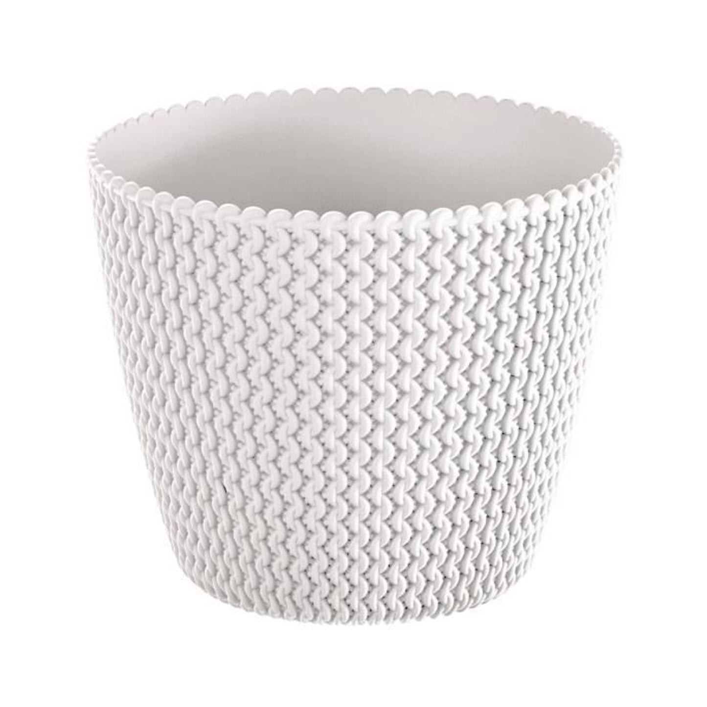 Maceta Redonda 18,6l Prosperplast Splofy De Plastico En Color Blanco, Ø34,1 X 28,9 Cm