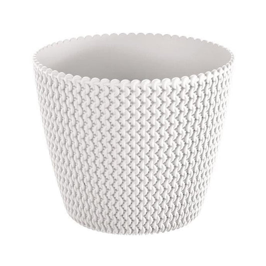 Maceta Redonda 18,6l Prosperplast Splofy De Plastico En Color Blanco, Ø34,1 X 28,9 Cm