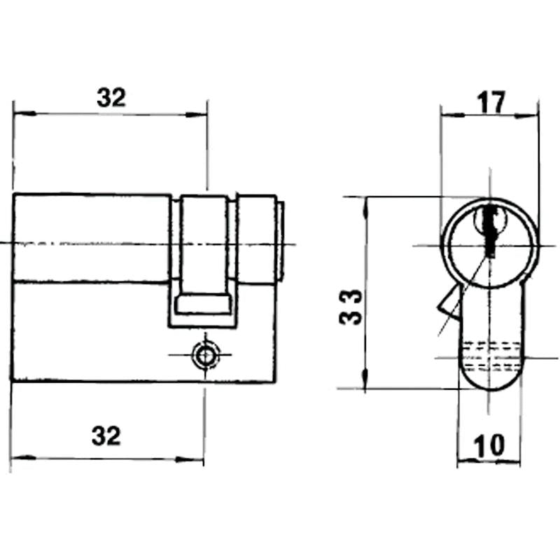 Cilindro Lince Europerfil 1/2 0180/30 Mm.