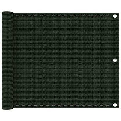 Vidaxl Toldo Para Balcón Hdpe Verde Oscuro 75x300 Cm_0
