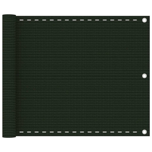 Vidaxl Toldo Para Balcón Hdpe Verde Oscuro 75x300 Cm_0