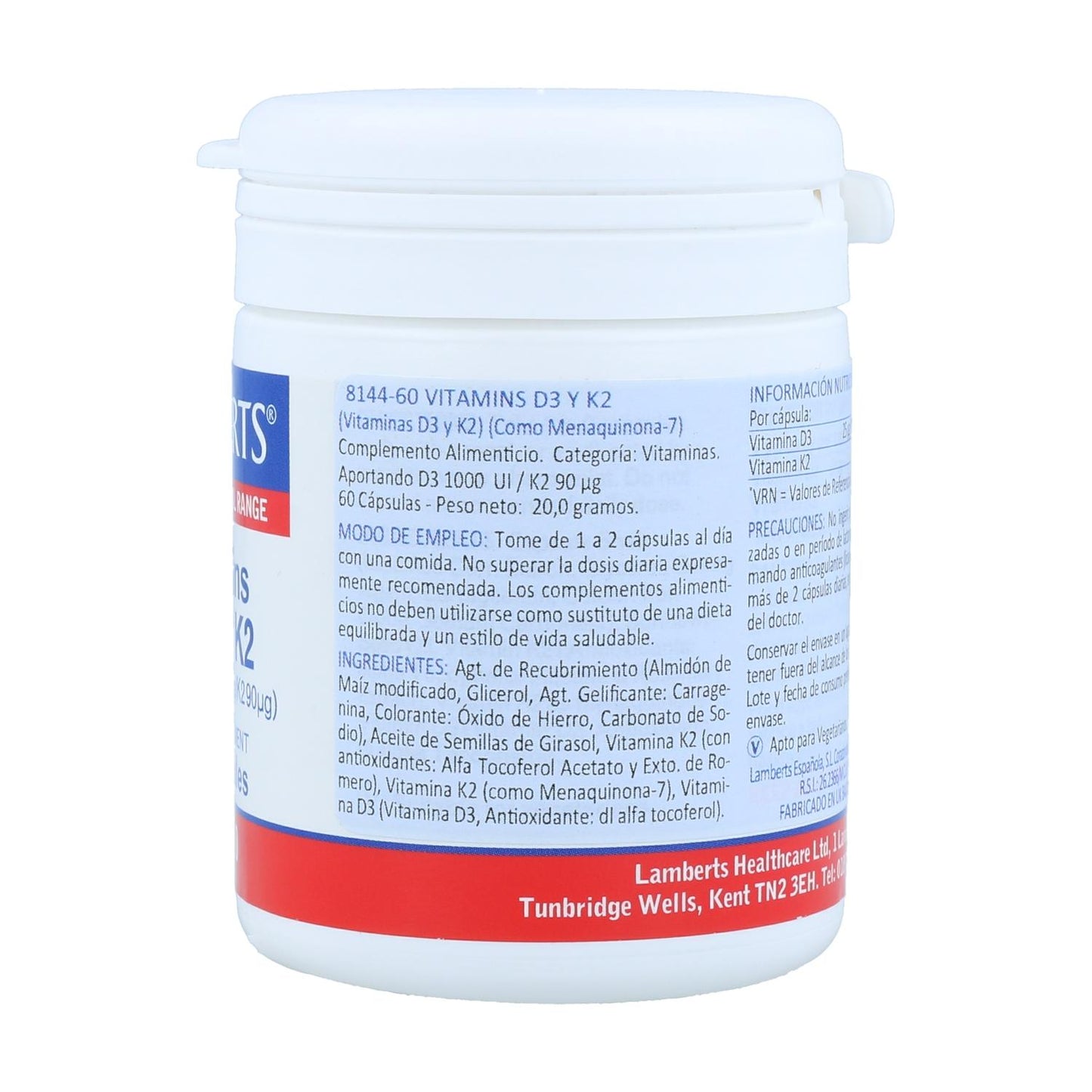 Vitamina D 3 1000 UI e Vit K2 90 Ug, Lamberts