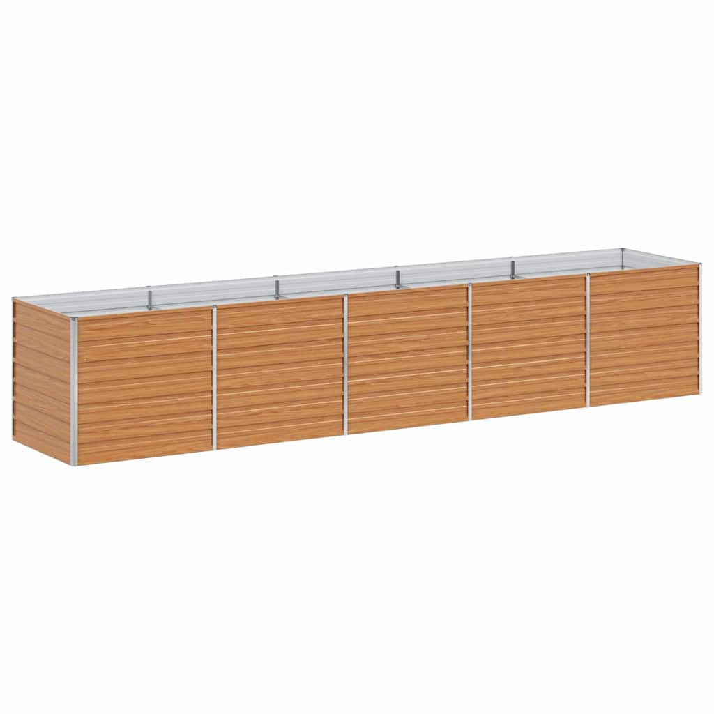 Arriate Elevado Marrón Claro 400 X 80 X 77 Cm Acero Galvanizado_0