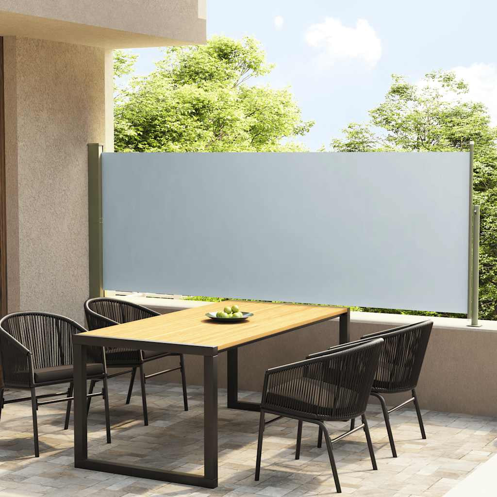 Vidaxl Toldo Lateral Retráctil De Jardín Gris 117x300 Cm_1