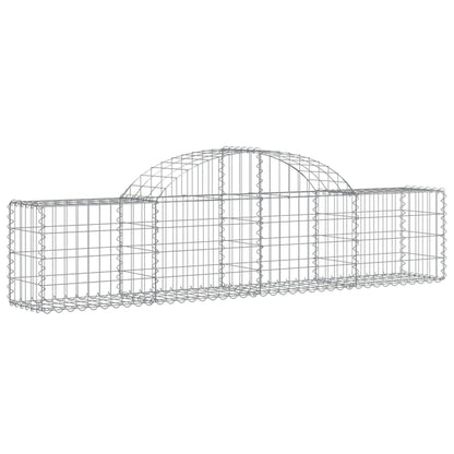 Cestas De Gaviones 8 Uds Forma De Arco Hierro 200x30x40/60 Cm_2