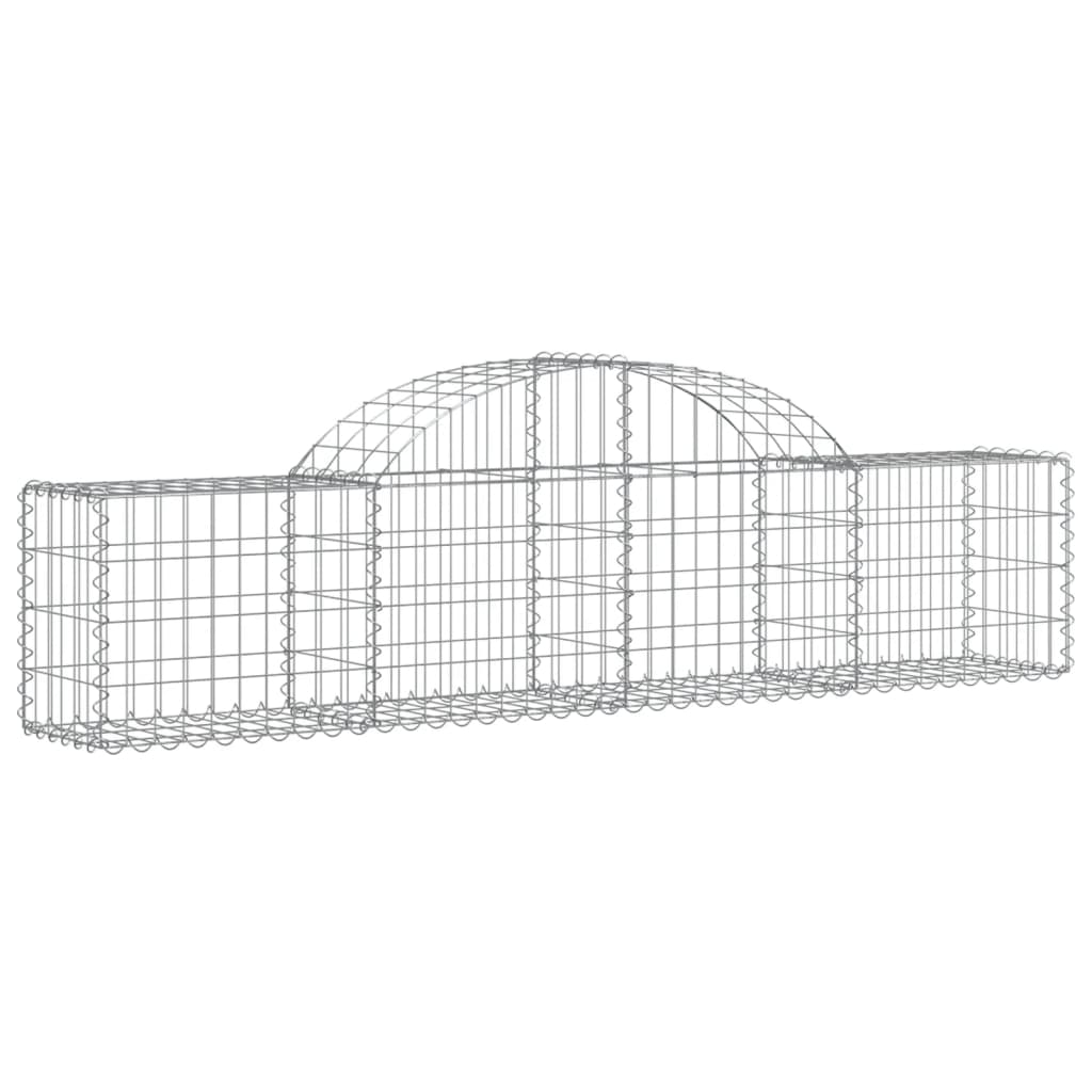 Cestas De Gaviones 18 Uds Forma De Arco Hierro 200x30x40/60 Cm_2