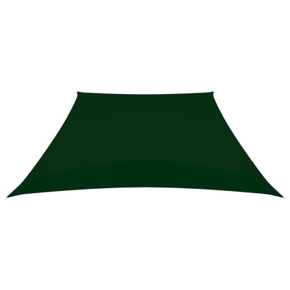 Vidaxl Toldo De Vela Trapezoidal De Tela Oxford Verde Oscuro 3/5x4 M_1