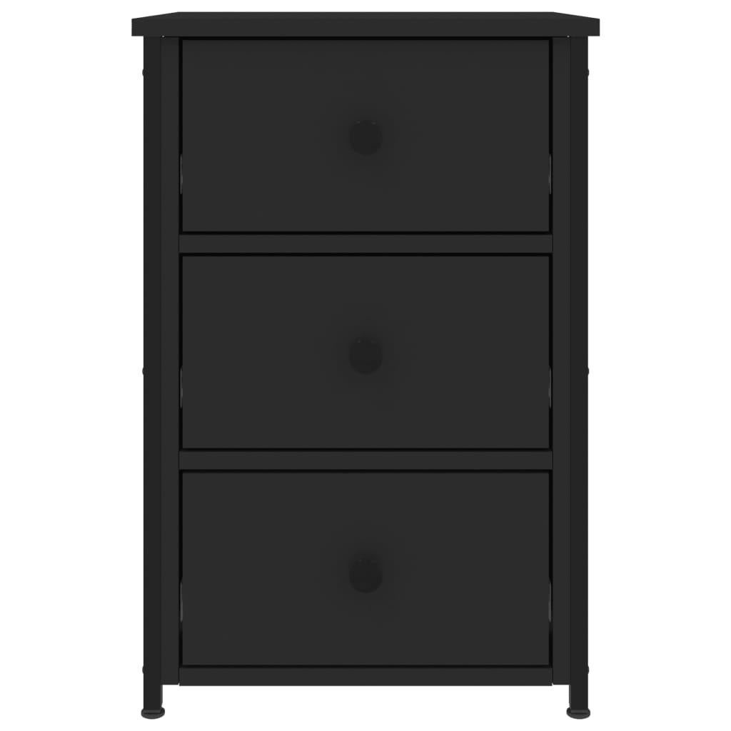 Mesitas De Noche 2 Uds Madera De Ingeniería Negro 40x36x60 Cm_4