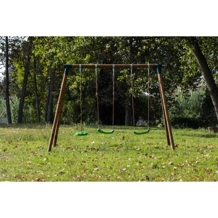 Columpio Doble De Madera Redonda Masgames Kibo Xl Plus._4