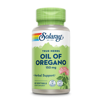 ÓLEO DE ORÉGANO 150 Mg 60 Pérolas Solaray