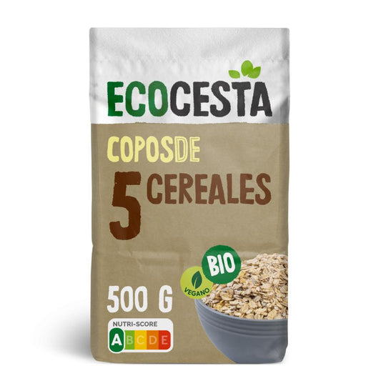 Flocos de 5 Cereais Biológicos, 500g Ecocesta