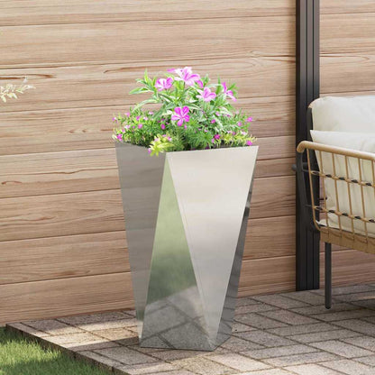 Jardinera 2 Uds. Plateado 40 X 40 X 75 Cm Acero Galvanizado_3
