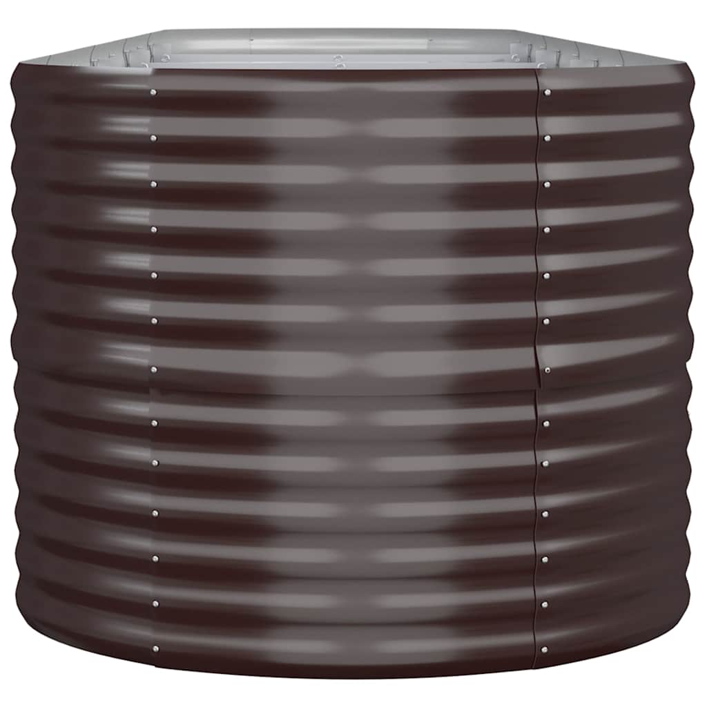 Jardinera Arriate Acero Galvanizado Marrón 440x80x68 Cm_3