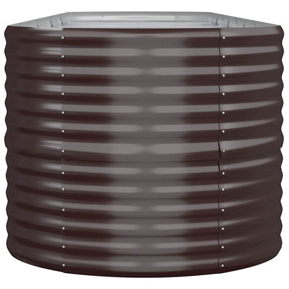 Jardinera Arriate Acero Galvanizado Marrón 440x80x68 Cm_3