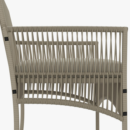 Muebles De Jardín Outsunny Acero, Ratán Caqui 100x56x80 Cm_3