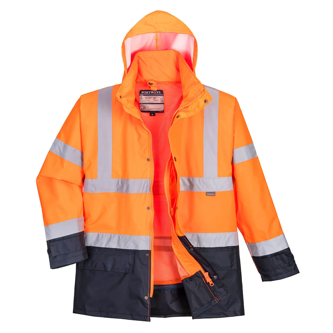 Parka 5 En 1 De Alta Visibilidad Contrast Executive / Xxl / Rojo-marino_0