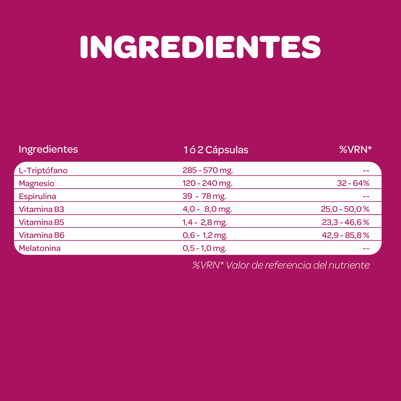 Triptófano + Magnesio + Espirulina + Melatonina_4