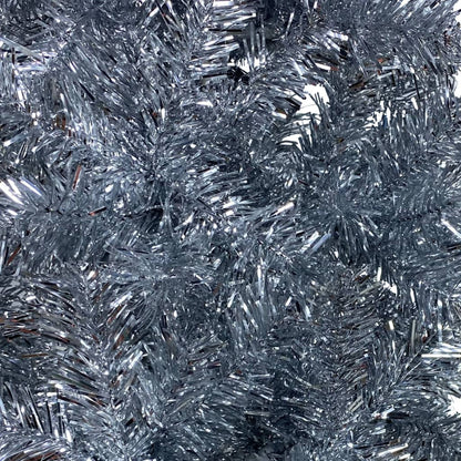 Vidaxl Árbol De Navidad Delgado Plateado 240 Cm_3