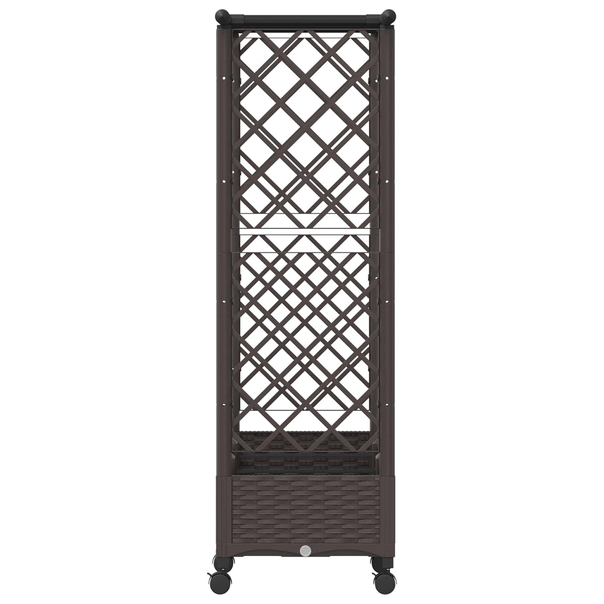 Cama Elevada Con Trellis Y Techo Marrón 164 X 40 X 127 Cm Pp_4