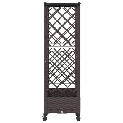 Cama Elevada Con Trellis Y Techo Marrón 164 X 40 X 127 Cm Pp_4